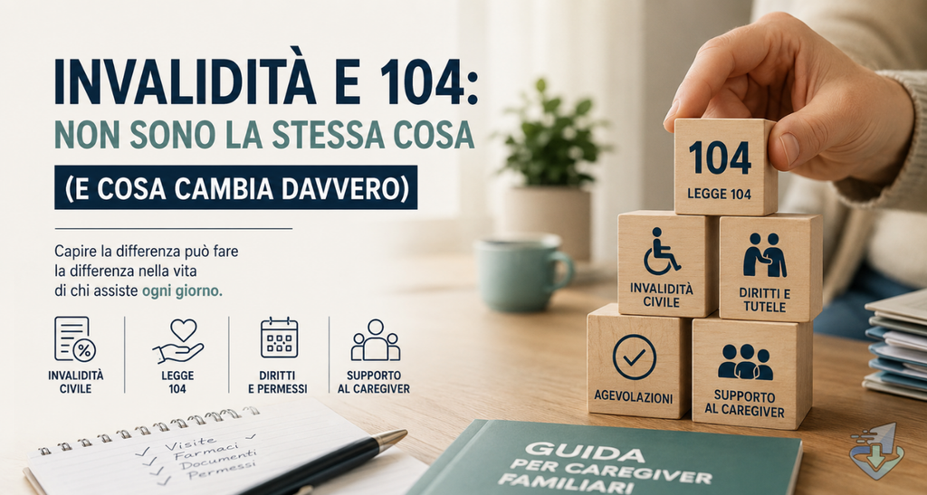 Invalidità e Legge 104: non sono la stessa cosa (e cosa cambia davvero)
