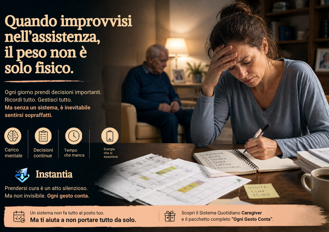 Quando improvvisi nell’assistenza, il peso non è solo fisico