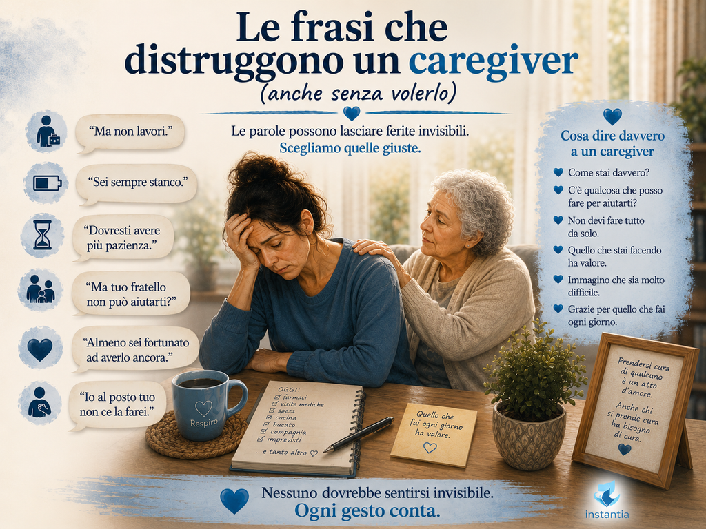 Le frasi che distruggono un caregiver (anche senza volerlo)
