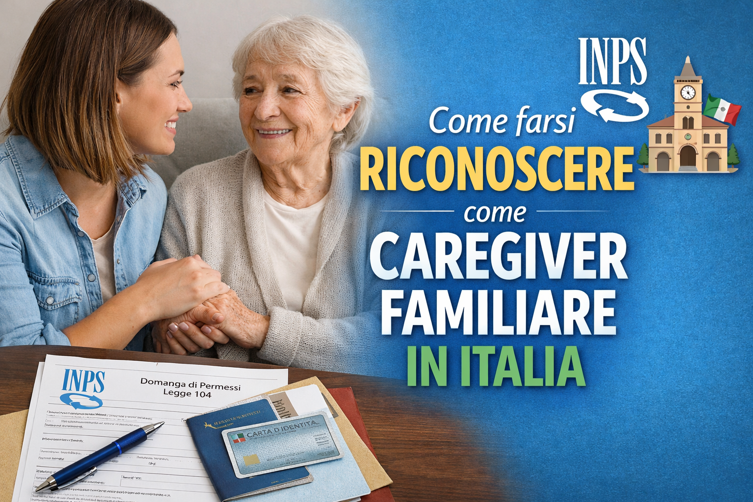 Come farsi riconoscere come caregiver familiare in Italia (guida completa INPS e Comune)