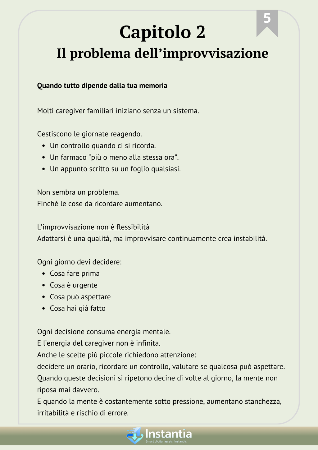 Capitolo 2 Sistema Quotidiano Instantia | Instantia