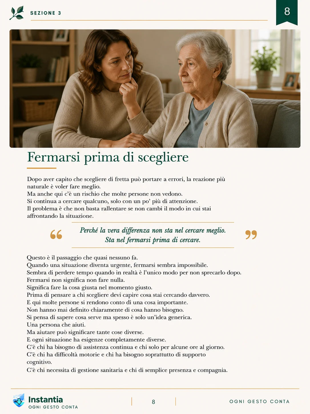 Scegliere con Cura | Guida per scegliere il caregiver giusto